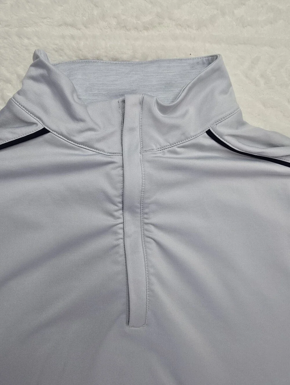 Maelreg Performance Golf Vest Light Blue Quarter Zip Mock Neck Athletic S